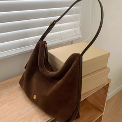 Suede Tote Bag For Women Large-capacity Underarm Or Shoulder Bag