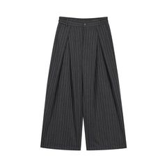 Sophisticated Relaxed-fit Wide-leg Casual Workwear Trousers