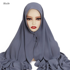 Solid-color High-quality Silky-soft Thick Chiffon With Built-in Magnets