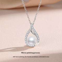 S925 Sterling Silver Elegant All-Match Freshwater Natural Pearl Necklace Popular Among Influencers