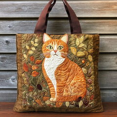 Creative, High-Capacity Tote Bag With Digital Print And Quilted Embroidery