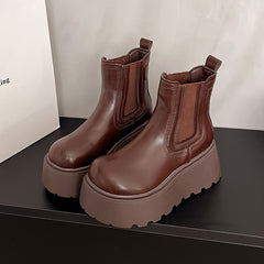 Women's Fashion British-style Chunky-sole Ankle Boots