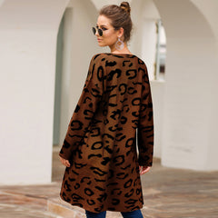 Leopard Cardigan Loose Sweater Sweater