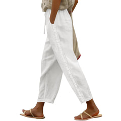 Womens Casual Pants Wide-leg Loose Fit