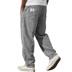 Men's Retro Corduroy Loose Straight-Leg Pants
