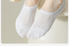 Women's Summer Mesh Thin Invisible Socks Solid Color Breathable Low-Top Silicone Non-Slip No-Slip Short Socks