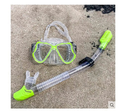 Snorkeling Sambo Set Full Dry Snorkel Large Frame Anti-fog Myopia Goggles Swimming Equipment Mask