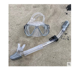 Snorkeling Sambo Set Full Dry Snorkel Large Frame Anti-fog Myopia Goggles Swimming Equipment Mask
