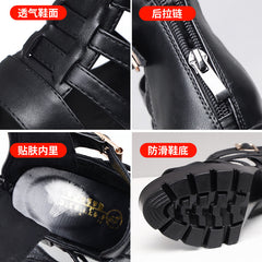 Cutout Sandals With Waterproof Platform And Fishmouth Design For Women