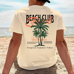 Beach Club Pattern Printed Men's Top