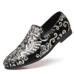 Plus-size Men's Casual Fashion Sequin Dress Shoes