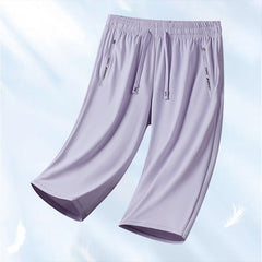 Summer Couple High-Elastic Ice Silk Quick-Drying Pants