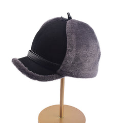 Mens And Womens Winter Sheepskin Wool Hat For Seniors And Middle-aged Adults