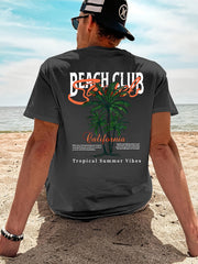 Beach Club Pattern Printed Men's Top