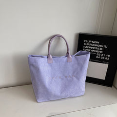Retro Lettered Casual All-match Tote Bag