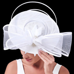 Bridal Hair Accessory - Feathered Fascinator for Wedding Banquets Parties and Photo Shoots