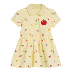 Fashion Girls POLO Short Sleeve Lapel Dress