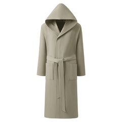Mens Pure Cotton Hooded Bathrobe