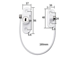 Window Security Chain Lock Window Cable Lock Restrictor Multifunctional Window Lock Door Security Guard for Baby Safety 1Pcs