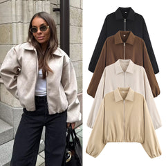 Hem-zip Jacket Baseball Uniform Coat Womens