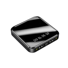 Mini-Powerbank 20000 mAh, tragbarer Powerbank mit Spiegel und Digitalanzeige