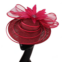 Bridal Hair Accessory - Feathered Fascinator for Wedding Banquets Parties and Photo Shoots