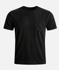 Retro Washed Pocket 3D Digital Print All-Match Crew Neck Short-Sleeve T-Shirt