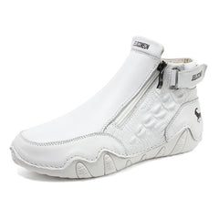 Genuine Leather Plus-Size Cotton Shoes Independent Website High-Top Wear-Resistant Outdoor Casual Shoes