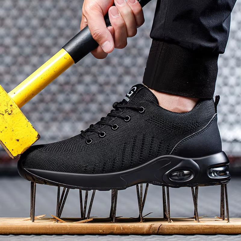 New Styles Men Safety Boots with Steel Toe Cap Anti-Smash Work Sneakers Safety Shoes Men Indestructiblework Boots Tactical Boots