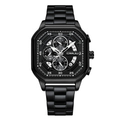 Waterproof Square Couples Multifunctional Calendar Steel-Strap Fashion Watch