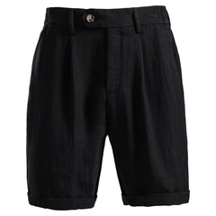 Business-Casual Lyocell Cotton Shorts Old Money Style