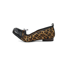 Women's Premium Full Grain Leather Split Toe Ballet Flats, Retro Tabi Bow Flat Shoes