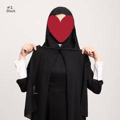 Solid-color High-quality Silky-soft Thick Chiffon With Built-in Magnets