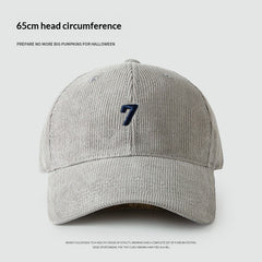 Mens Wide-Brim Corduroy Baseball Cap Stylish And Versatile