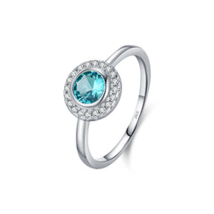 Women's S925 Silver French-style Elegant Diamond-Encrusted Ring