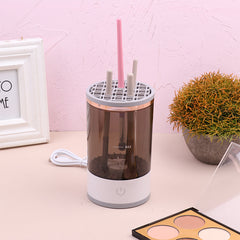 Outil de nettoyage de pinceaux à paupières pour femmes, machine de nettoyage de pinceaux de maquillage électrique portable avec chargement USB, brosse cosmétique automatique