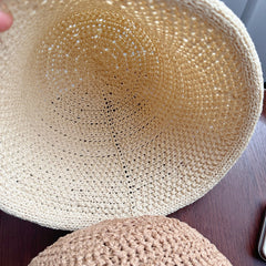 Hollow-out Knitted Bucket Hat For Women