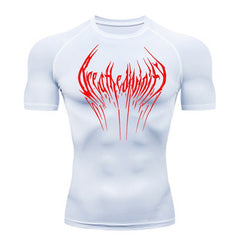 Short-sleeve Black Fitness T-shirt Men's Muscle