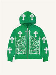 Fashion Casual Printed Polyester Sweater