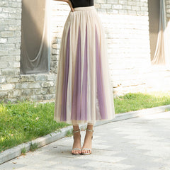 Women's Fashion Special Multicolor New Mesh Skirt