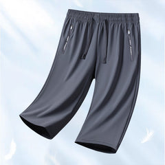 Summer Couple High-Elastic Ice Silk Quick-Drying Pants