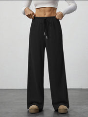 Women's Solid-color Casual Straight-leg Pants