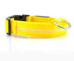 Collier lumineux LED en nylon pour chien et chat, clignotant pour une sécurité nocturne optimale, laisse ajustable. Accessoires pour animaux de compagnie.