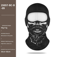 Brushed Printed Full-face Neck-covering Hood