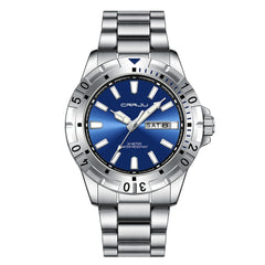 Mens Large-Dial Waterproof Dual-Date Business Watch