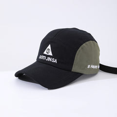 Women's Embroidered Letter Triangle Pattern Adjustable Soft Cap With Simple And Versatile Style Baseball Cap Suitable For Outdoor Sun Protection And Hiking Outings