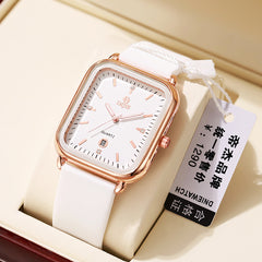 New Large Dial Square Silicone Unisex Couple Watch