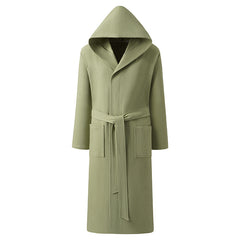 Mens Pure Cotton Hooded Bathrobe