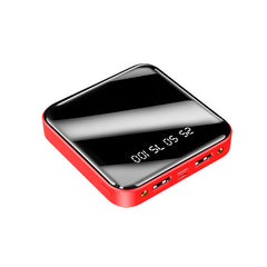Mini-Powerbank 20000 mAh, tragbarer Powerbank mit Spiegel und Digitalanzeige