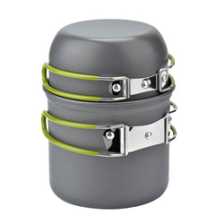 Kit de cuisine de camping, ensemble de cuisine extérieure, équipement en aluminium, casserole extérieure, vaisselle de voyage, cuisine pour la randonnée, le pique-nique et le barbecue